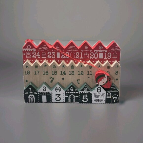 Wooden Santa's Elf Wooden Countdown To Christmas Advent Calendar - Picture 2 of 6